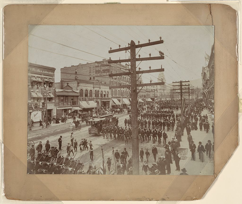 24th Infantry Leaving Salt Lake City, Utah for Chattanooga, Tennessee, April 24th, 1898, 1898 (Library of Congress)