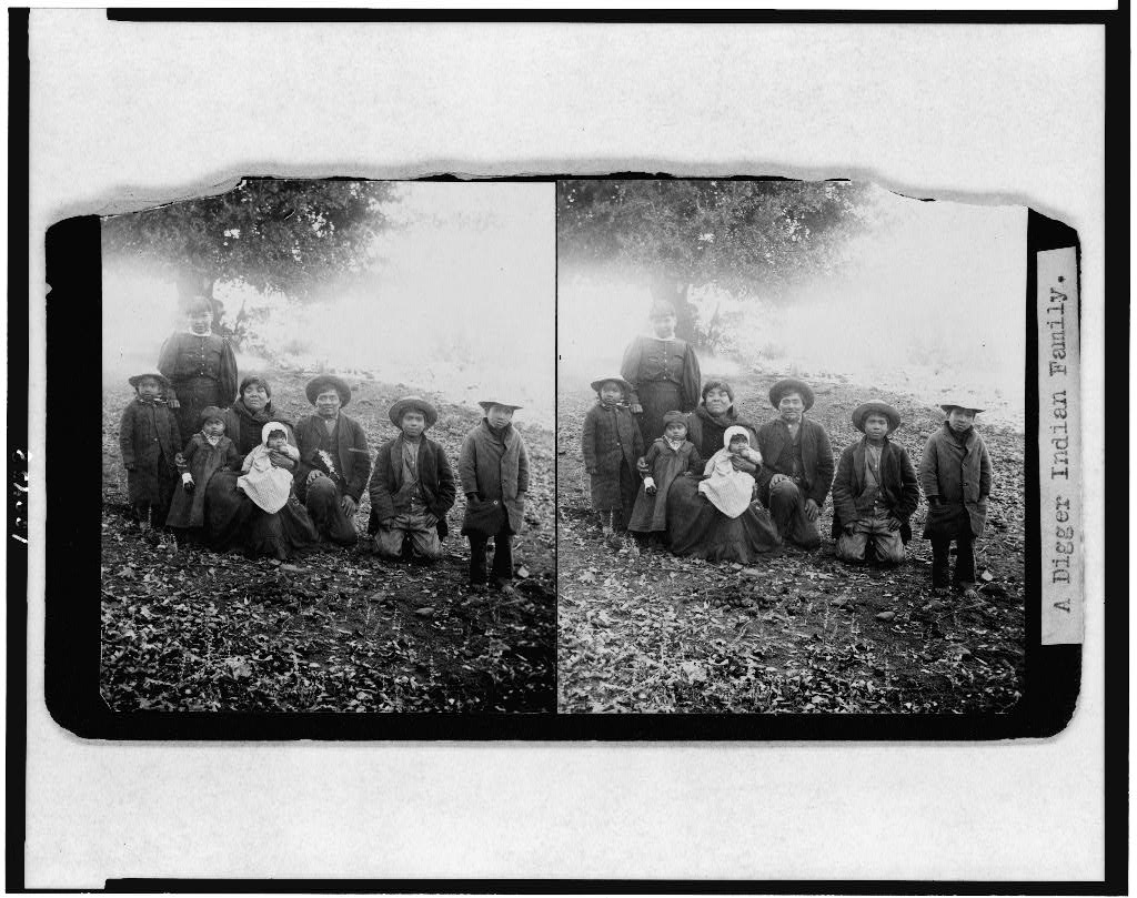 A Digger Indian family, 1906 (Library of Congress)