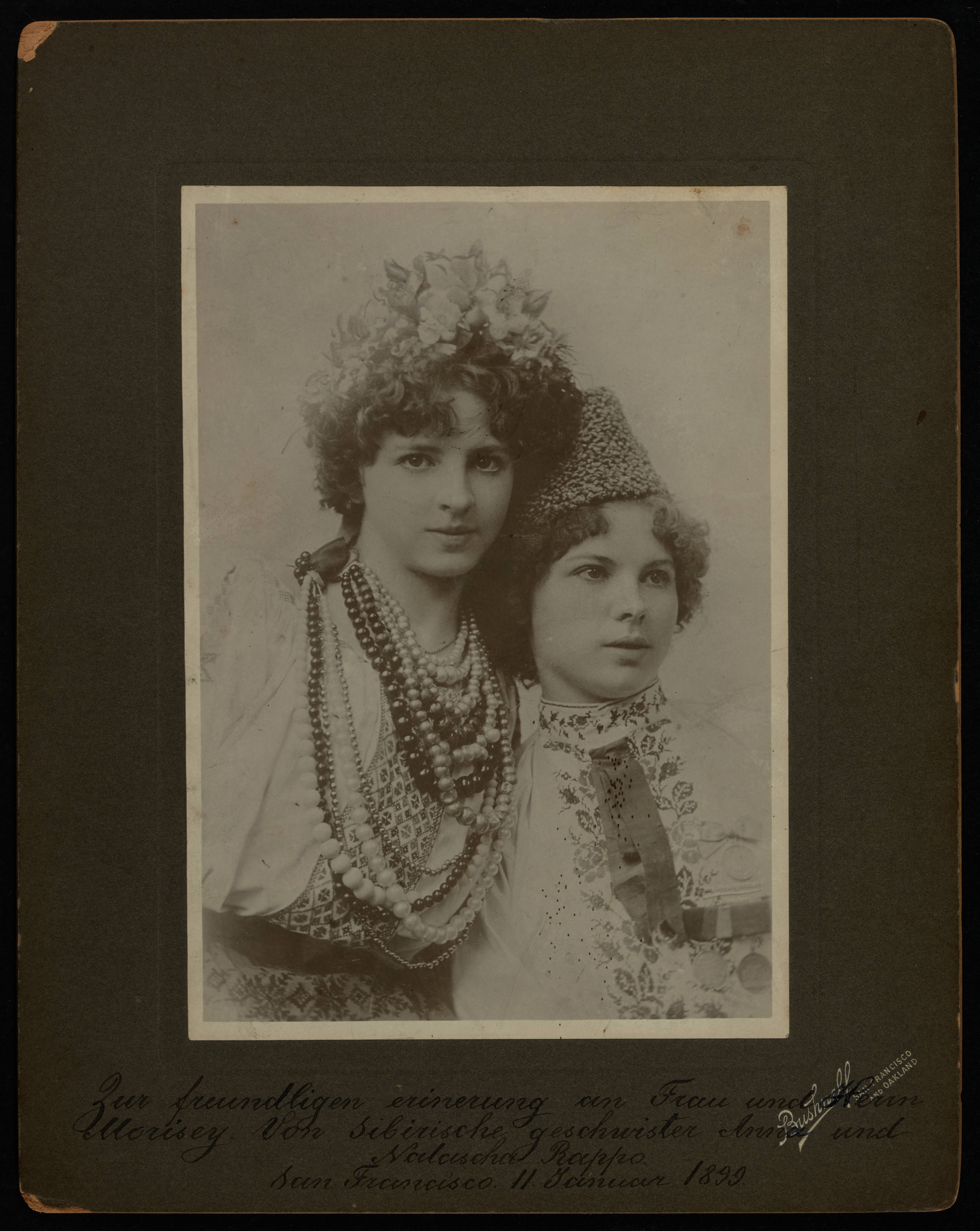 Portrait of Anna and Natascha Rappo, 1899 (Internet Archive)