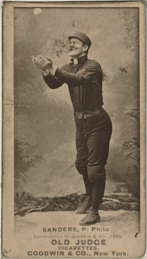 [Ben Sanders, Philadelphia Quakers, baseball card portrait], 1887 (Library of Congress)