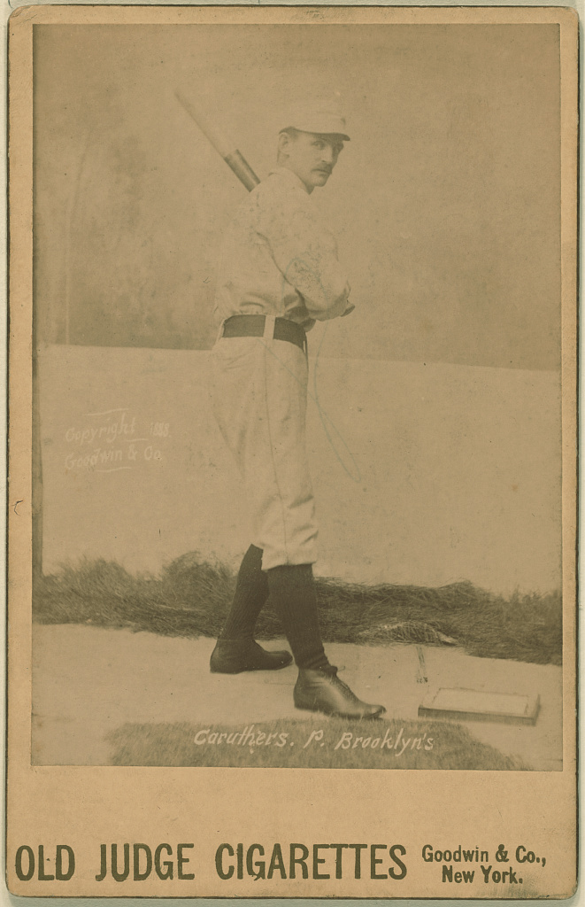 [Bob Caruthers, Brooklyn Bridegrooms, baseball card portrait], 1888 (Library of Congress)
