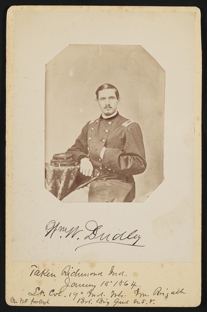 [Brigadier General William Wade Dudley of Co. B, 19th Indiana Infantry Regiment ("Iron Brigade") and Veteran Reserve Corps in uniform], 1864 (Library of Congress)
