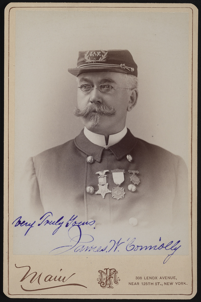 [Civil War veteran James W. Connolly in G.A.R. uniform with medals], 1900 (Library of Congress)