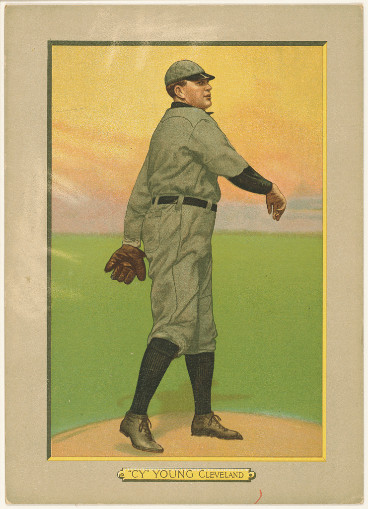 [Cy Young, Cleveland Naps, baseball card portrait], 1911 (Library of Congress)