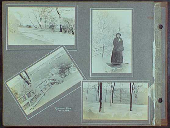 Early years, with images of family, self portraits, landscapes and architectural interiors. Riverside Park, 1911 (Library of Congress)