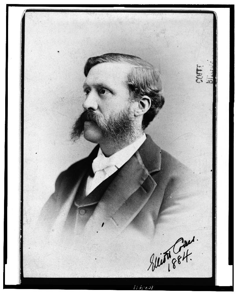[Elliott Coves(?), head-and-shoulders portrait, facing left], 1884 (Library of Congress)