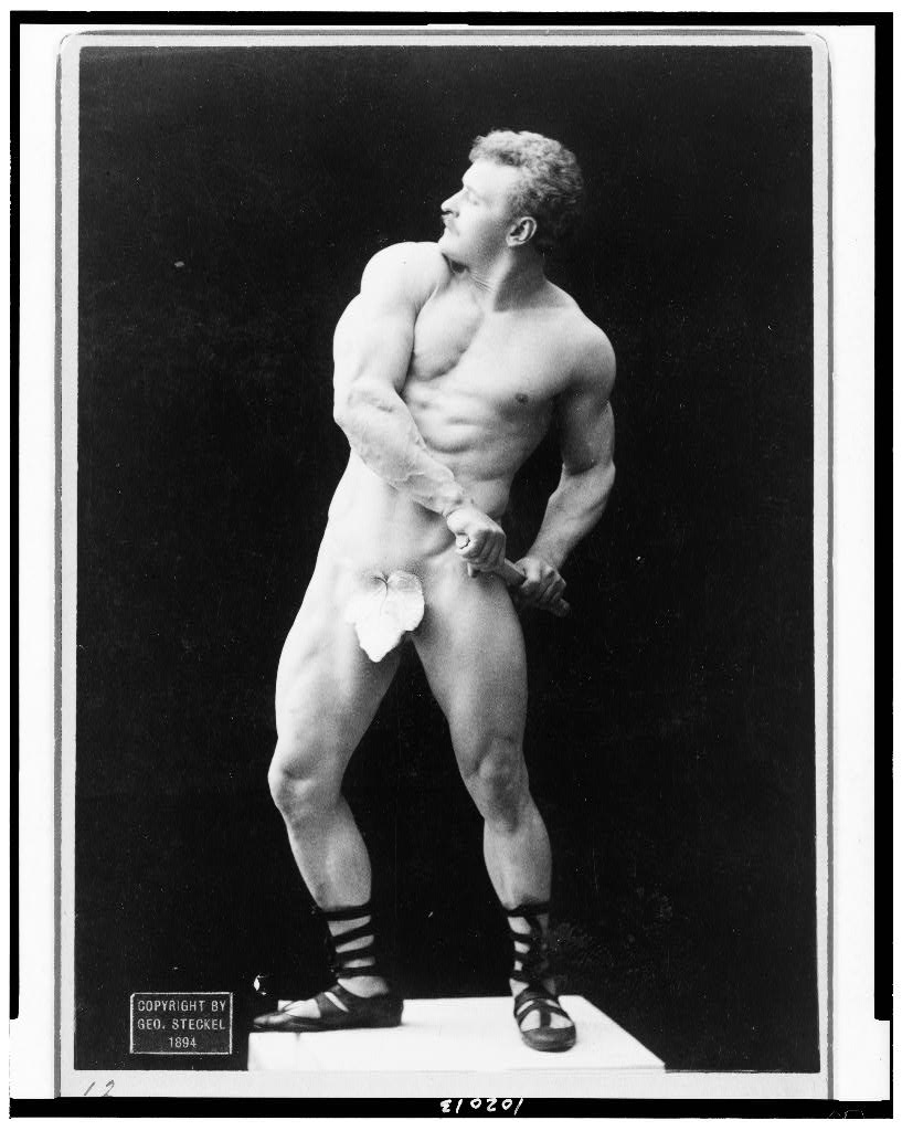 [Eugen Sandow, full-length nude portrait, standing, facing left], 1894 (Library of Congress)