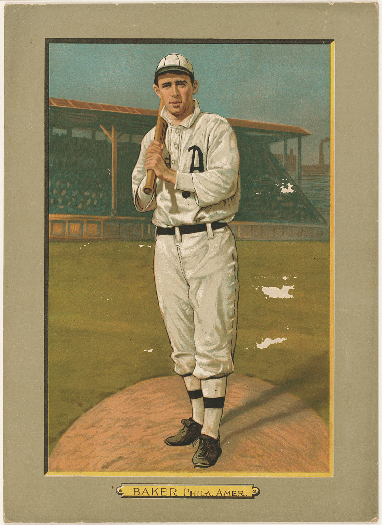 [Frank Baker, Philadelphia Athletics, baseball card portrait], 1911 (Library of Congress)
