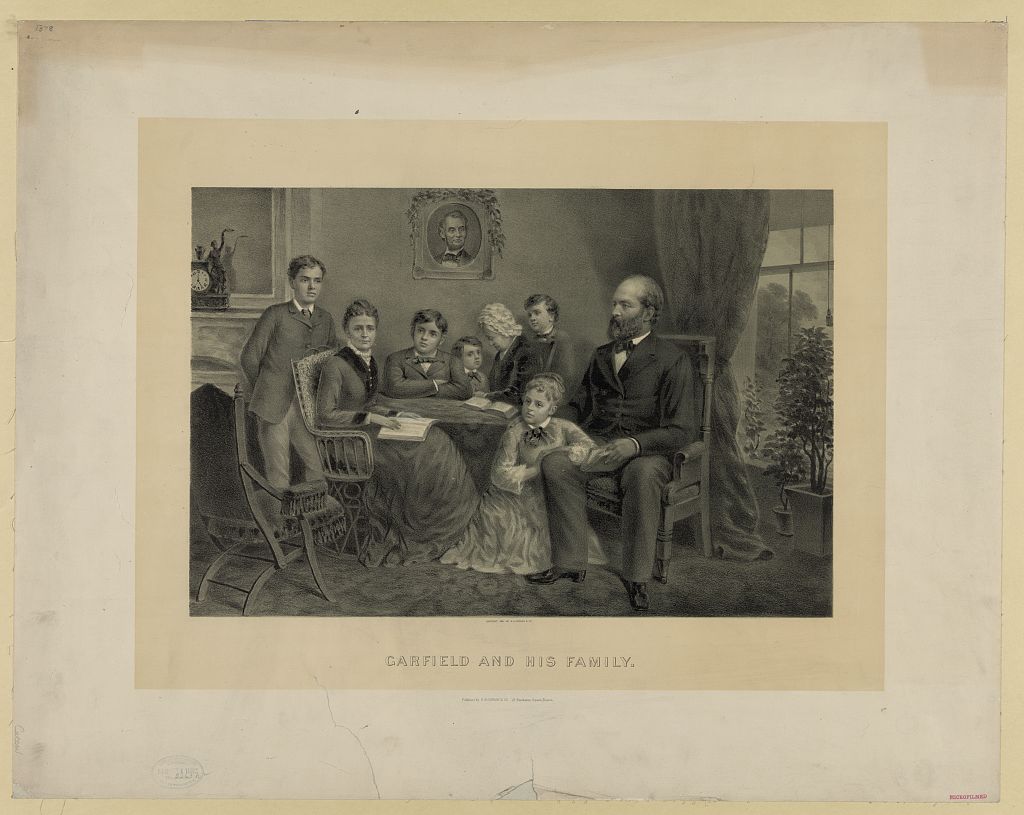Garfield and his family, 1881 (Library of Congress)