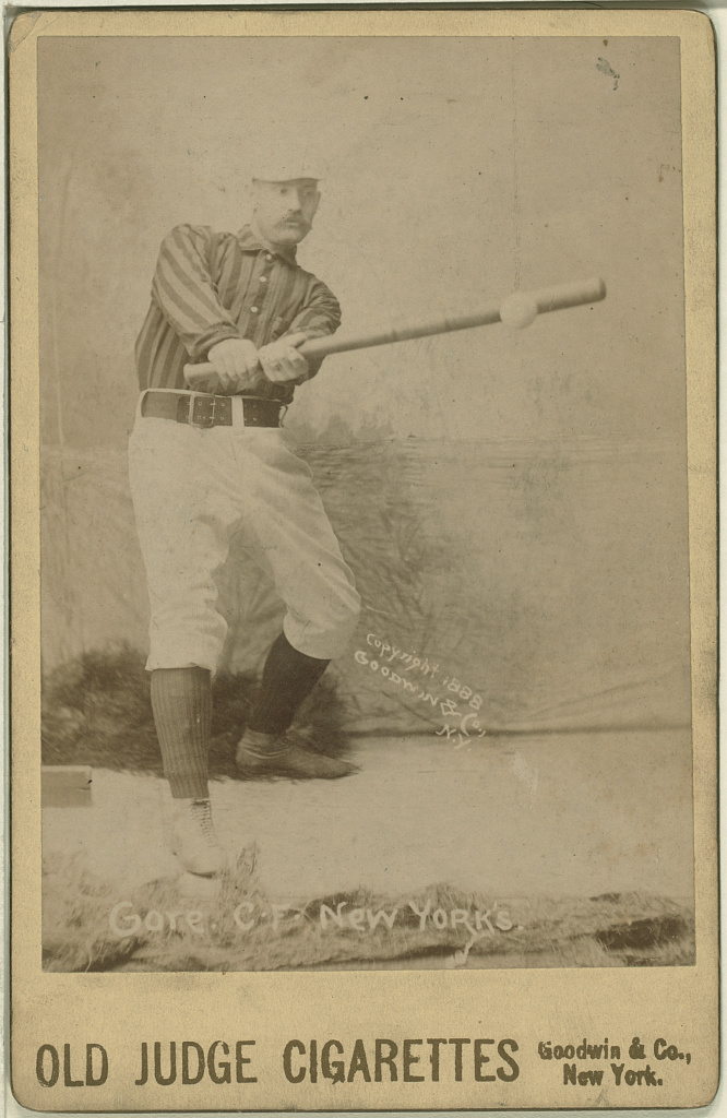 [George Gore, New York Giants, baseball card portrait], 1888 (Library of Congress)