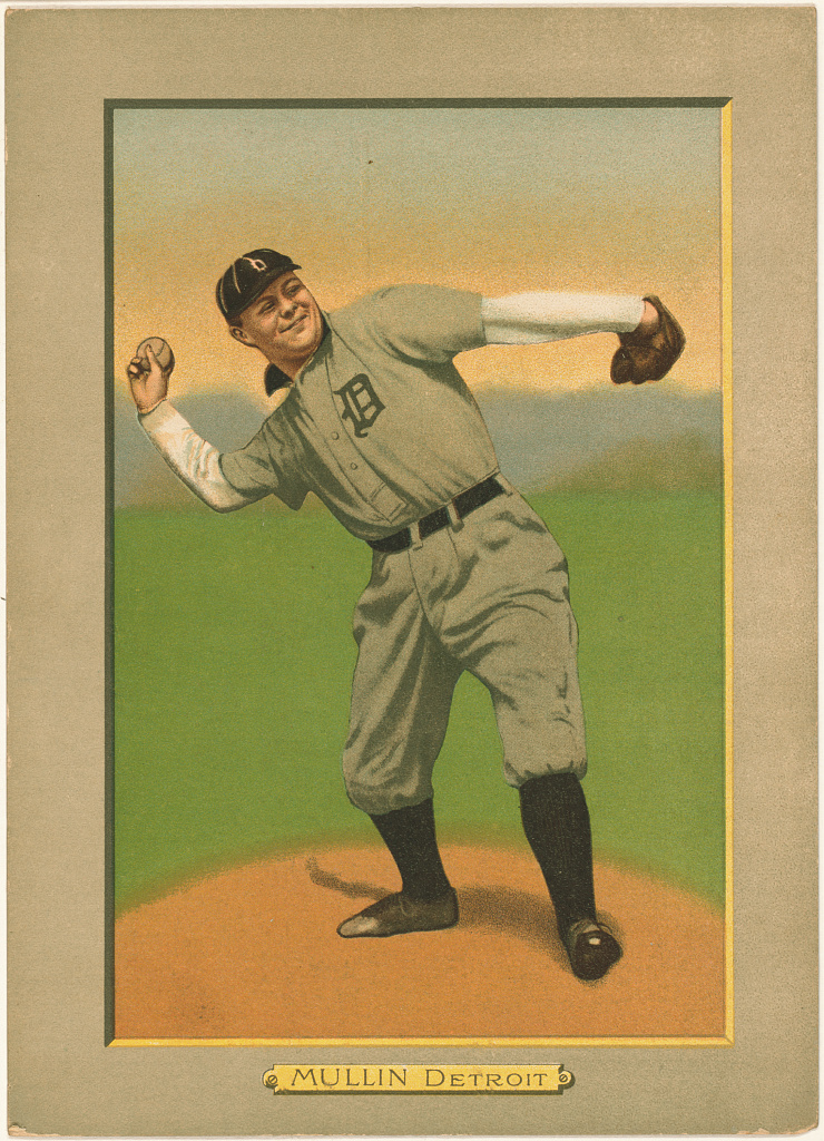 [George Mullin, Detroit Tigers, baseball card portrait], 1911 (Library of Congress)