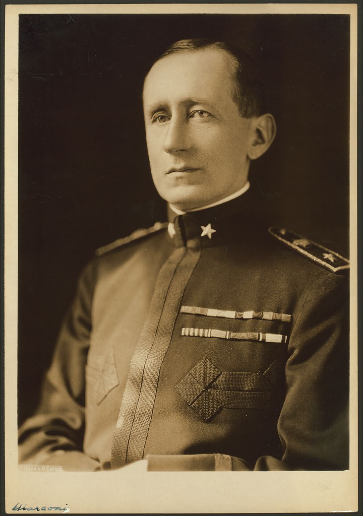 Guglielmo Marconi, half-length portrait, in military uniform, 1871 (Library of Congress)