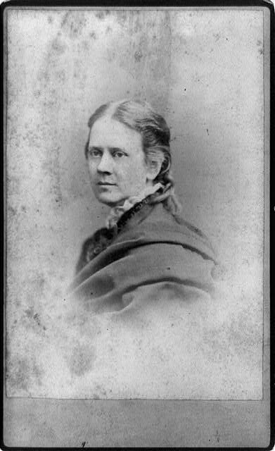 [Head-and-shoulders portrait of unidentified woman, facing left], 1882 (Library of Congress)
