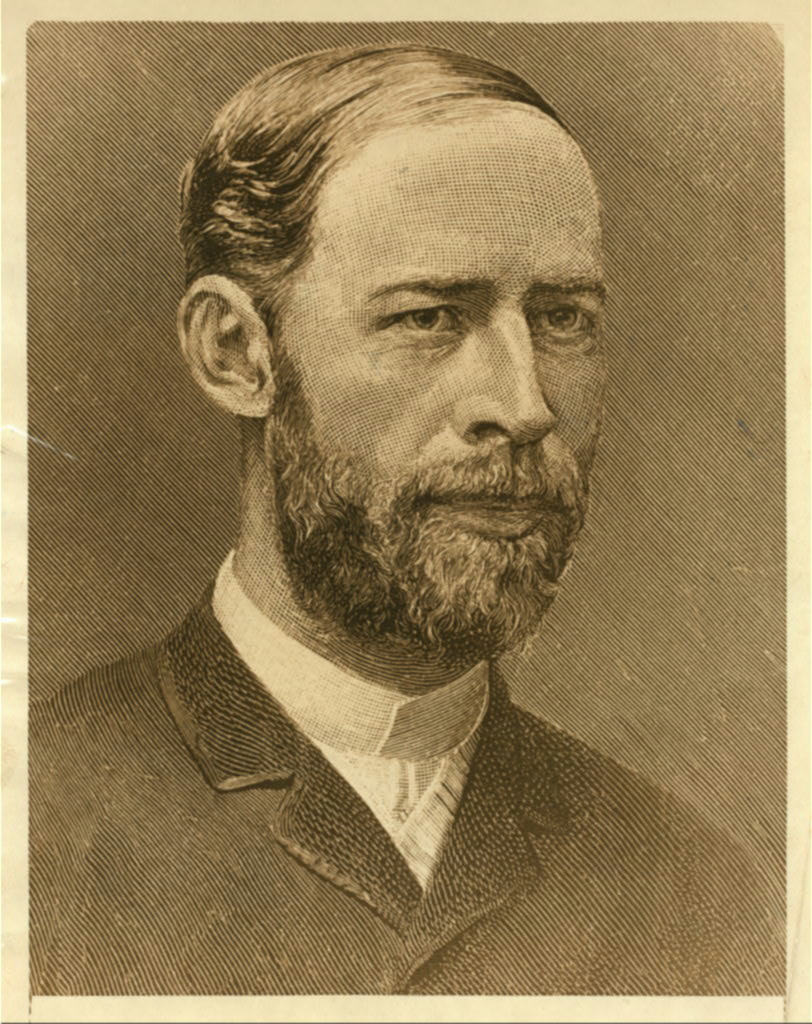 Heinrich Hertz, head-and-shoulders portrait, made from lithograph, 1871 (Library of Congress)