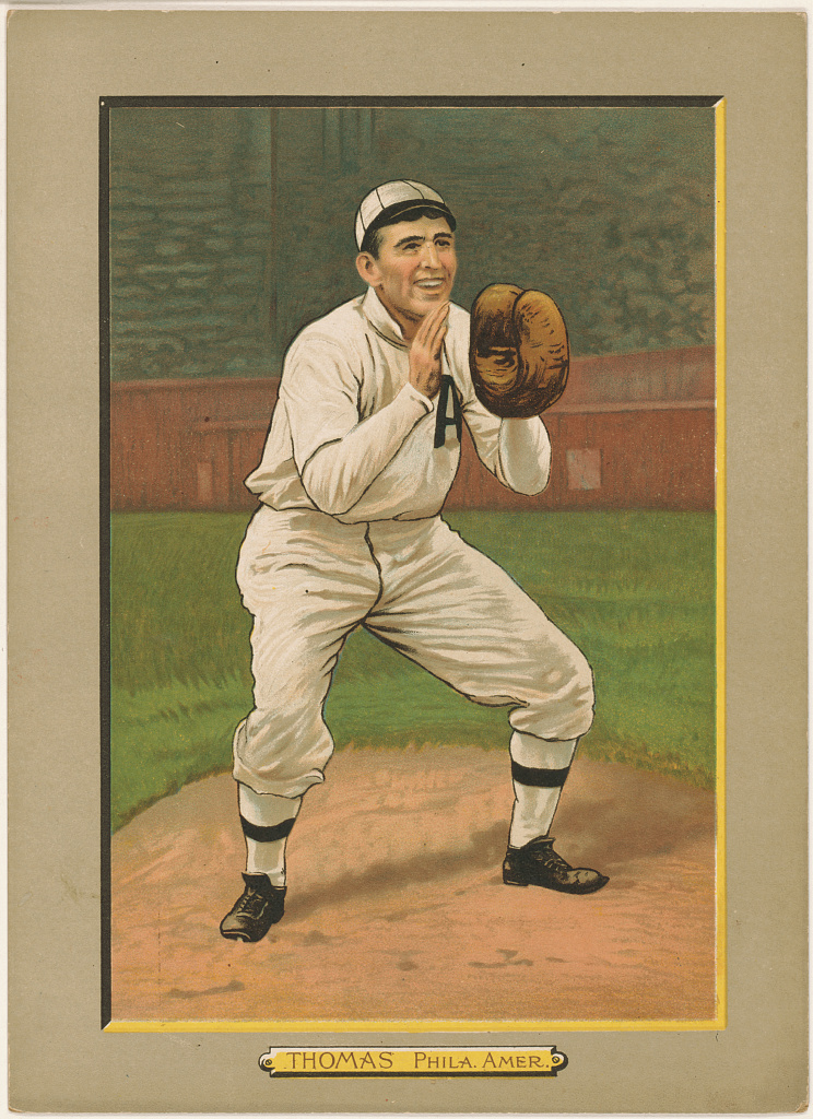 [Ira Thomas, Philadelphia Athletics, baseball card portrait], 1911 (Library of Congress)