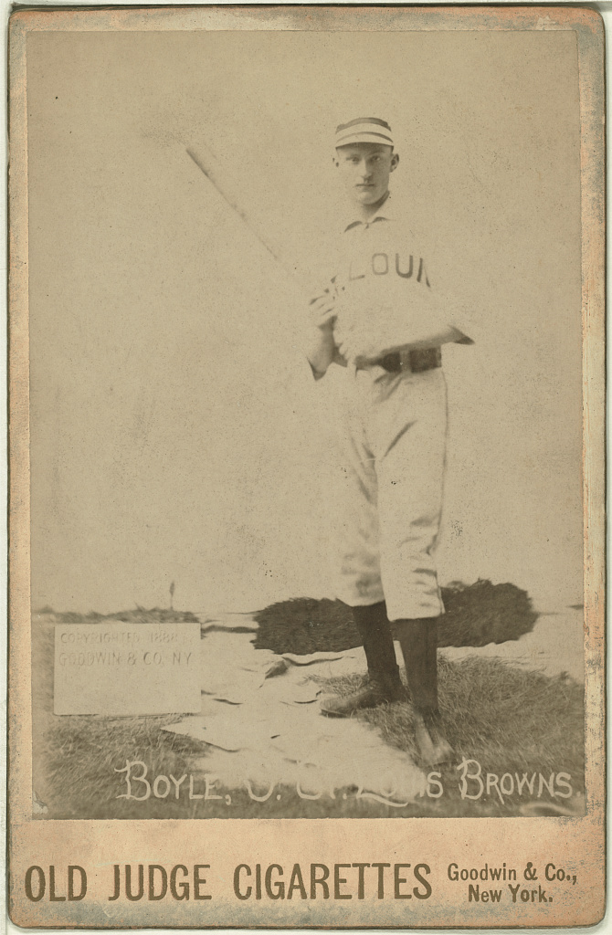 [Jack Boyle, St. Louis Browns, baseball card portrait], 1888 (Library of Congress)