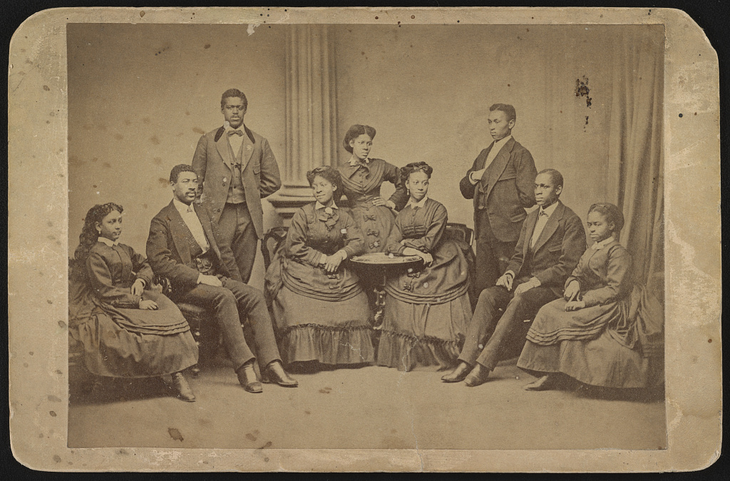 Jubilee singers, Fisk University, Nashville, Tenn., 1872 (Library of Congress)