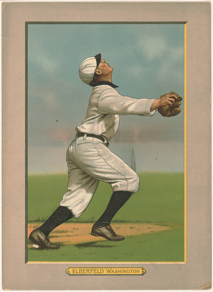 [Kid Elberfeld, Washington Nationals, baseball card portrait], 1911 (Library of Congress)