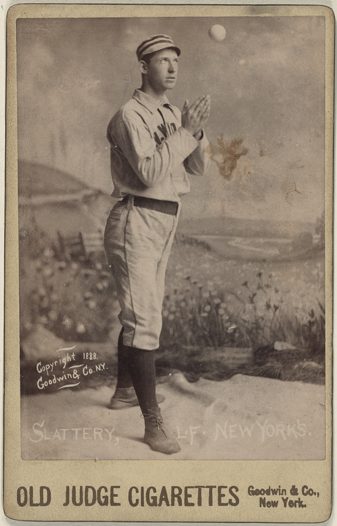 [Mike Slattery, New York Giants, baseball card portrait], 1888 (Library of Congress)