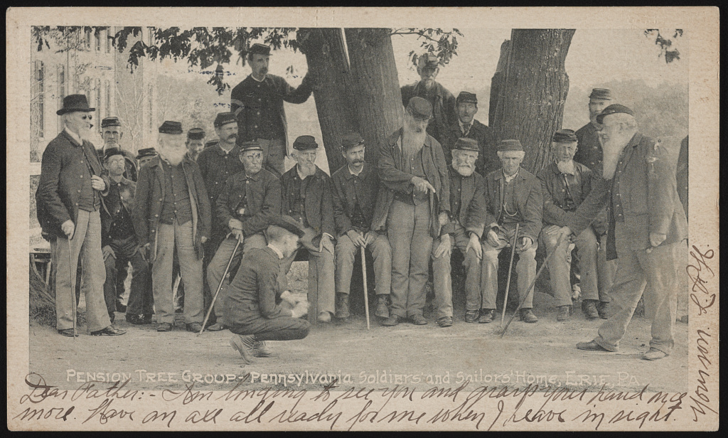 Pension Tree group - Pennsylvania Soldiers' and Sailors' Home, Erie Pa., 1897 (Library of Congress)