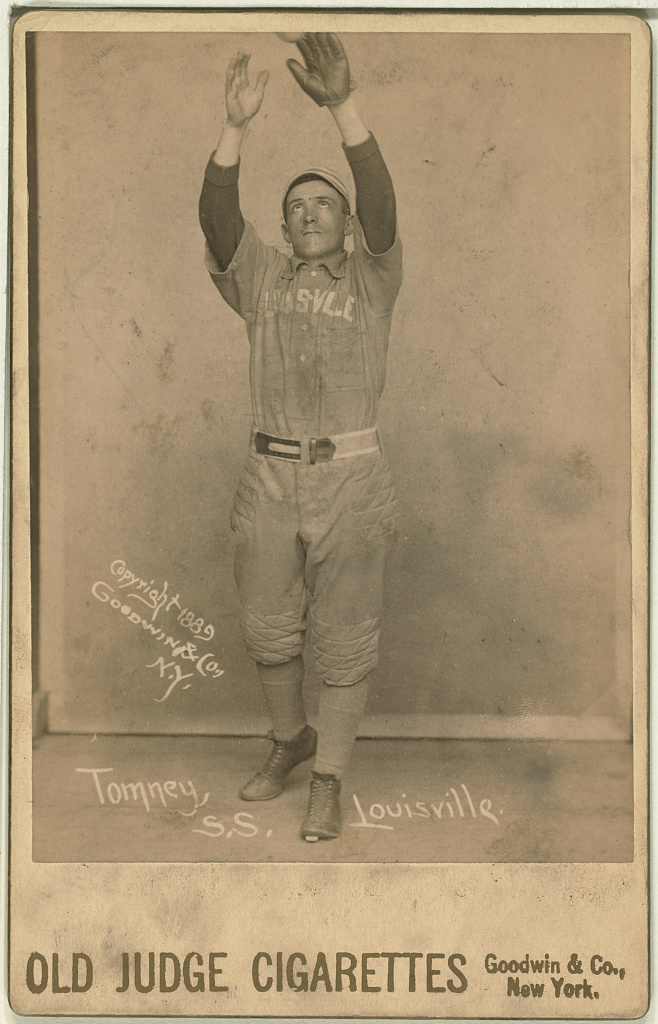 [Phil Tomney, Louisville Colonels, baseball card portrait], 1888 (Library of Congress)