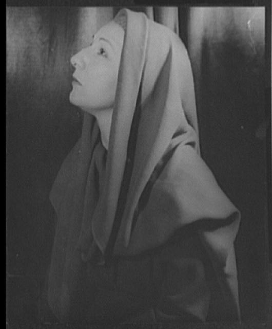 [Portrait of Judith Anderson draped as a nun(?) in veils, in "Family portrait"], 1939 (Library of Congress)