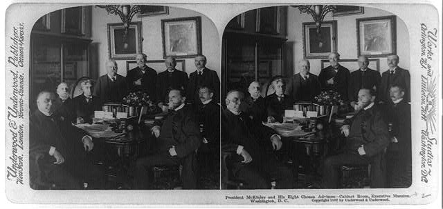 Pres. McKinley and his eight chosen advisors - Cabinet Room, Executive Mansion, Washington, D.C., 1902 (Library of Congress)
