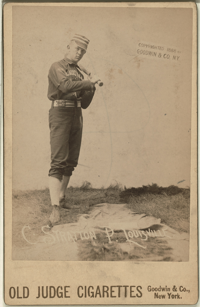 [Scott Stratton, Louisville Colonels, baseball card portrait], 1888 (Library of Congress)