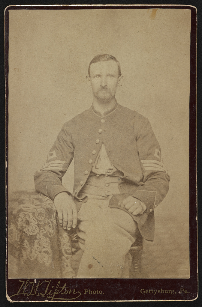 [Sergeant Nicholas G. Wilson of Co. G, 138th Pennsylvania Infantry Regiment in uniform], 1870 (Library of Congress)