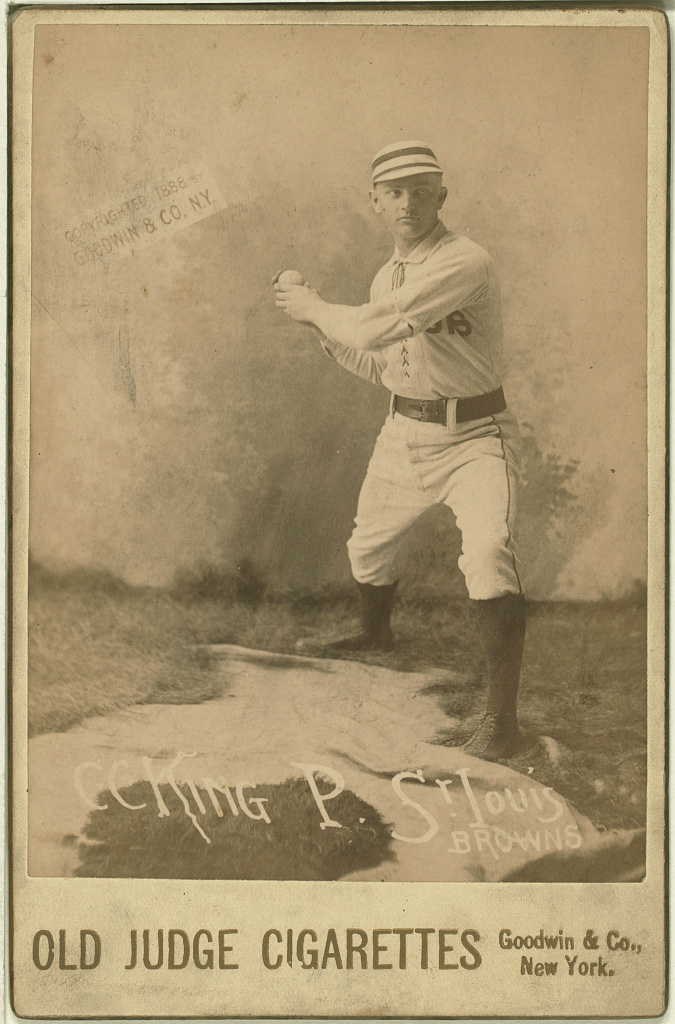 [Silver King, St. Louis Browns, baseball card portrait], 1888 (Library of Congress)