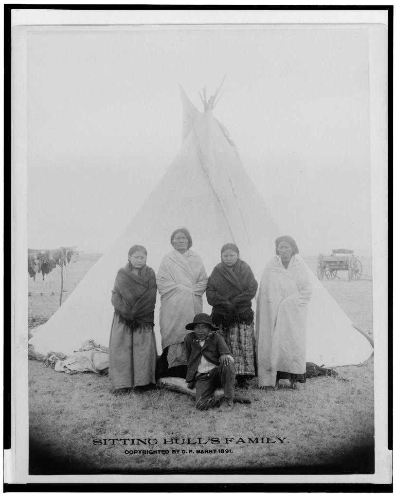 Sitting Bull's family, 1891 (Library of Congress)
