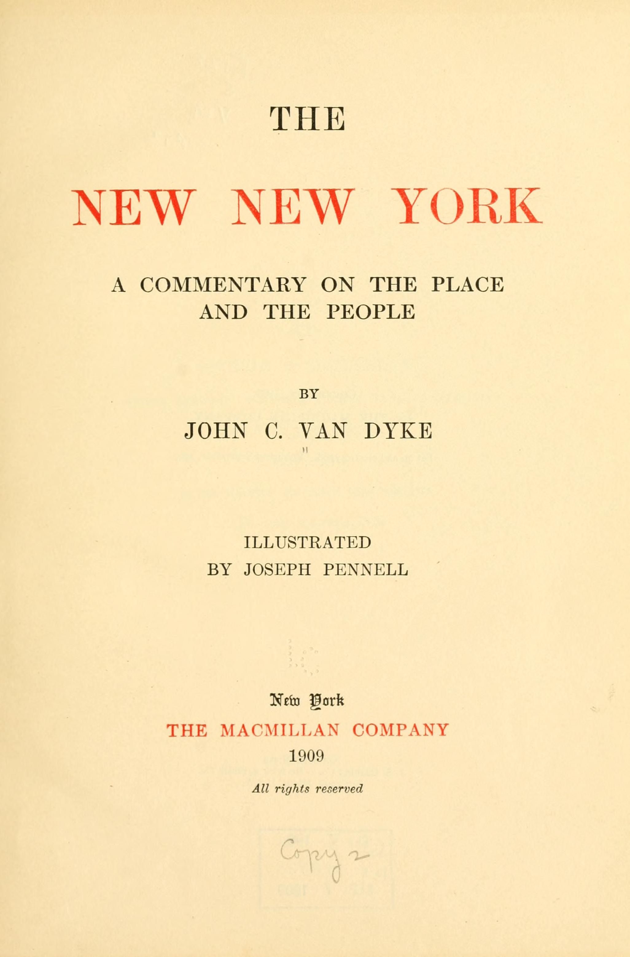 The new New York : a commentary on the place and the people /, 1909 (Library of Congress)