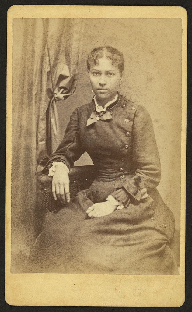 [Three-quarter-length portrait of an African American woman seated, facing front], 1870 (Library of Congress)