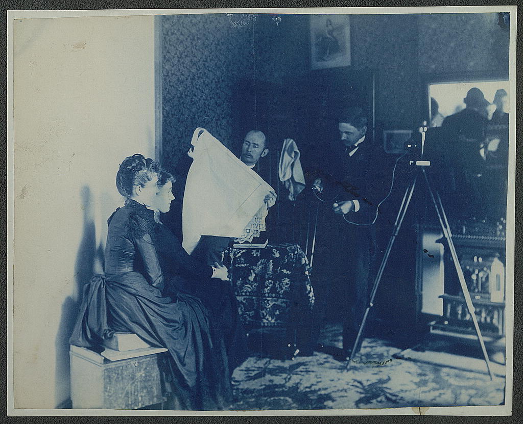 [Two unidentified women being photographed], 1890 (Library of Congress)