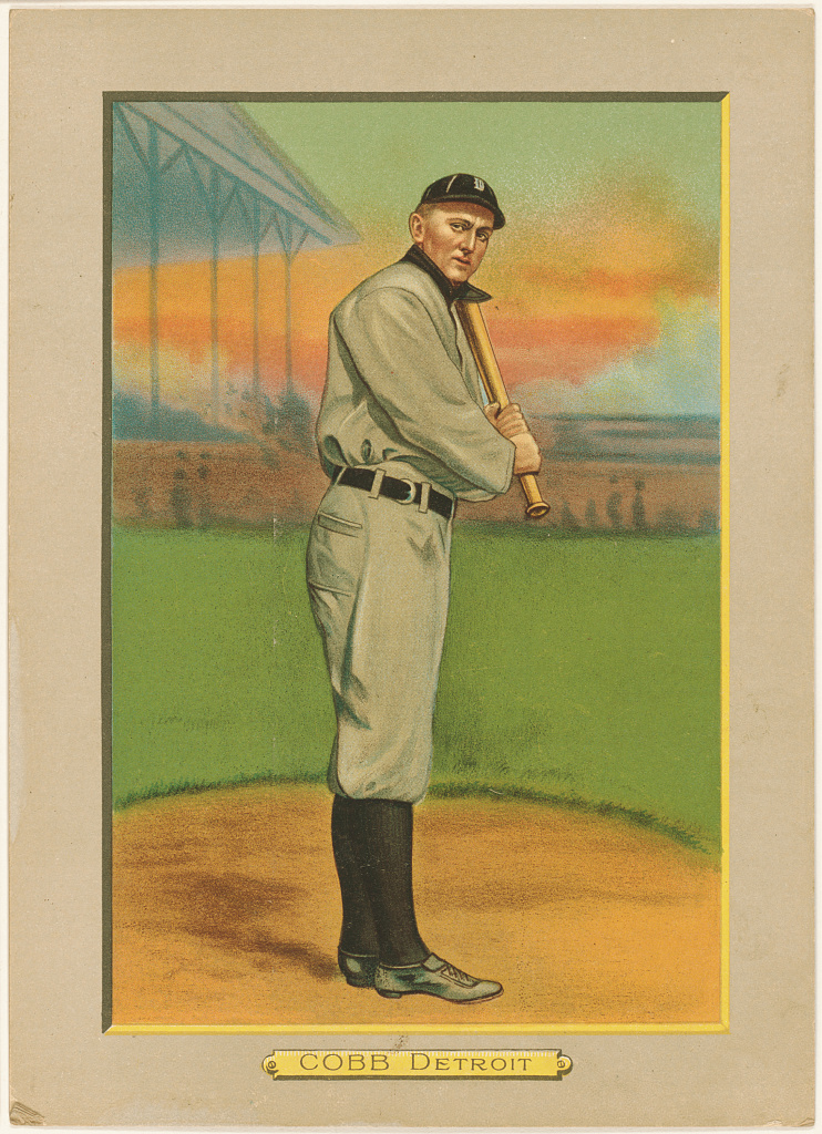 [Ty Cobb, Detroit Tigers, baseball card portrait], 1911 (Library of Congress)