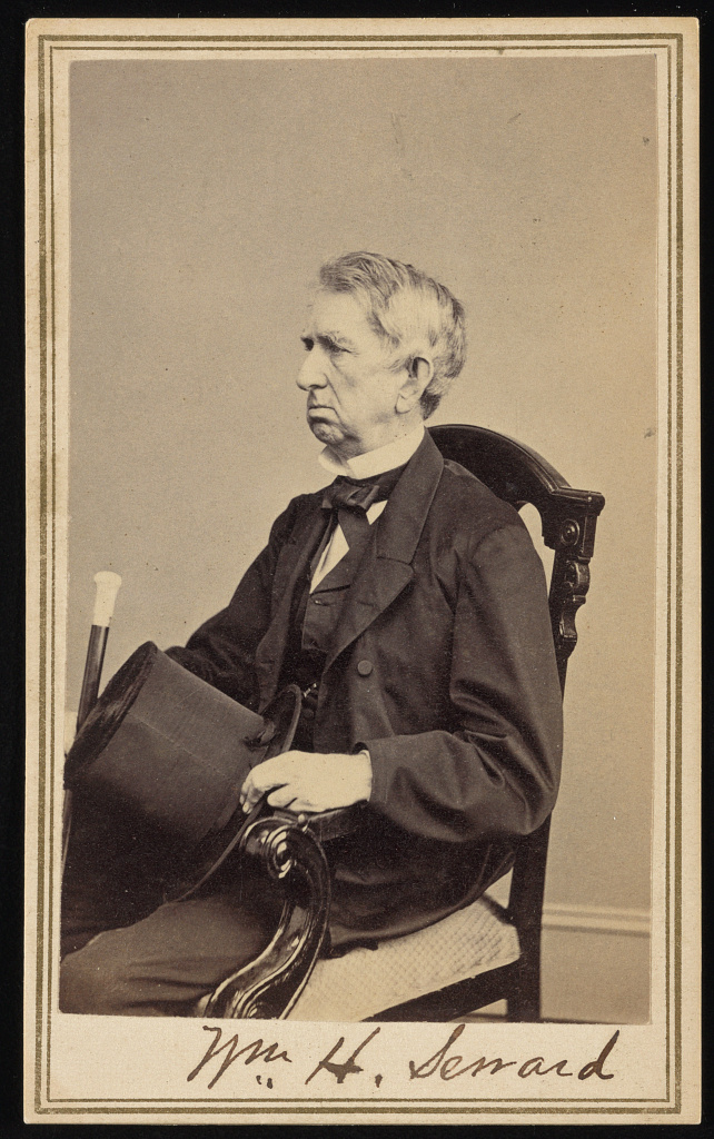 [William H. Seward, Secretary of State during the Civil War with top hat and cane], 1860 (Library of Congress)